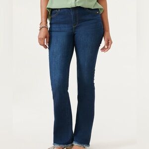 "Ab"solution® Dark Indigo High Rise Itty Bitty Bootcut Jeans size 2 NWT